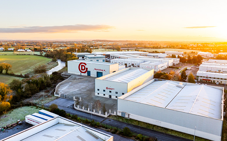 Modern modular manufacturing facility in Kells with advanced fabrication lines supporting high-volume MEP production and quality control.