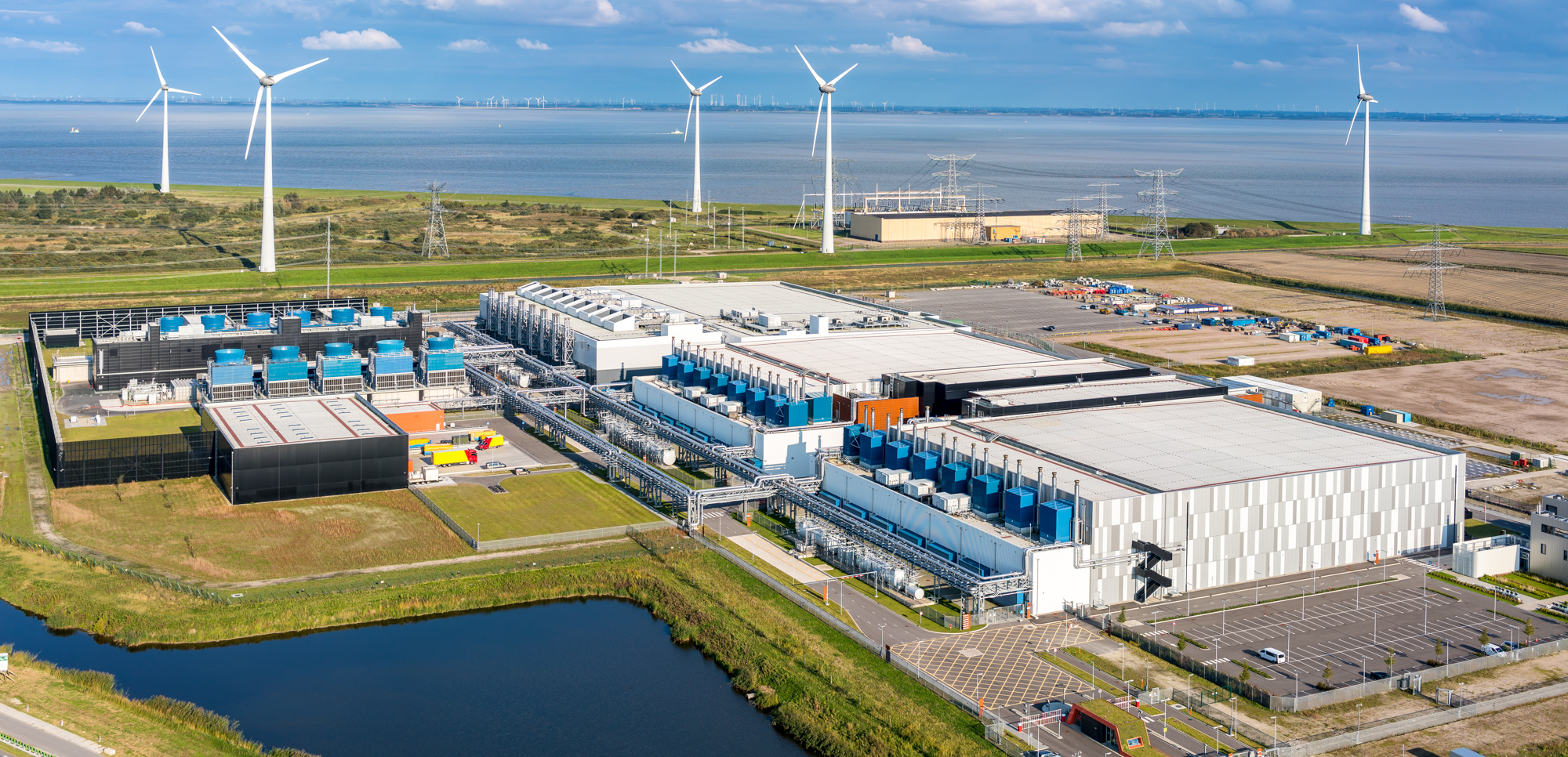 Designer Group engineers delivering a 400kV high-voltage substation project for a data centre campus in Eemshaven, Netherlands.